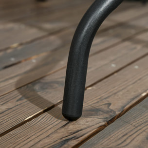 Tavolino da Giardino Island con Top in Vetro Temperato 60 cm