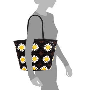 Basento Bolso de hombro Mujer. Fabricaco en algodón tejido artesanal a mano.