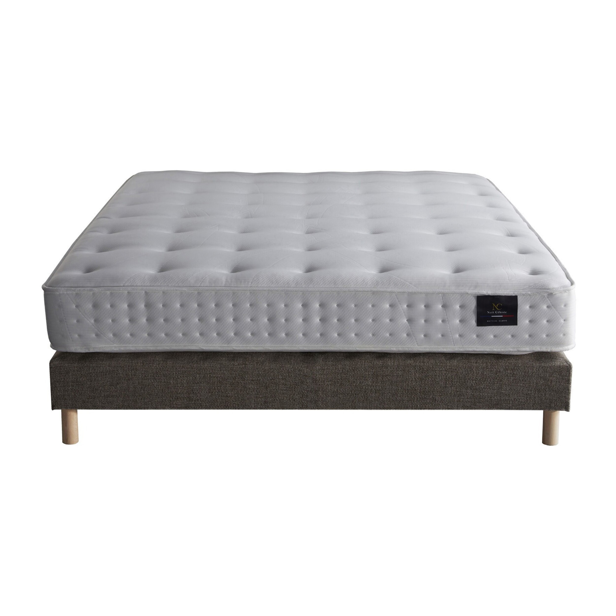 Ensemble Matelas ressorts ensachés REFLET + Sommier tapissier 11 cm
