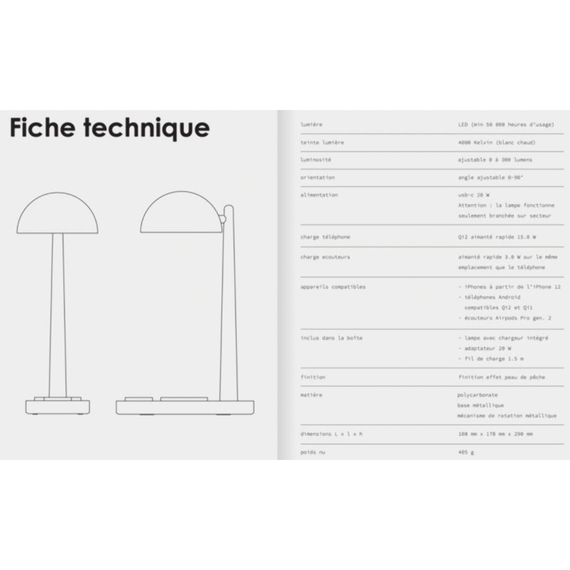 Chargeur CASYX Charge rapide Qi2 30 W noir