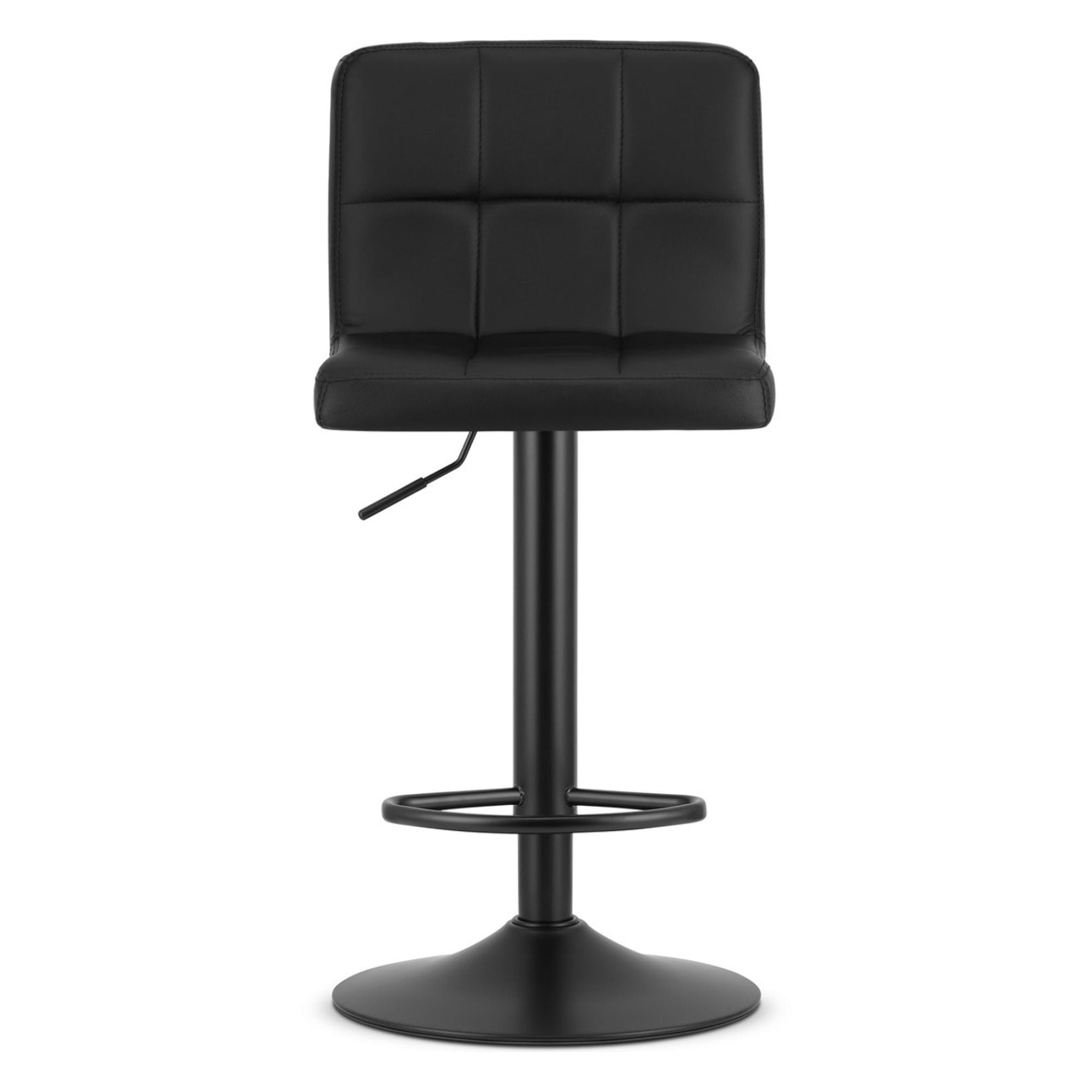 Set di 2 sgabelli bar PROT girevoli in ecopelle nera
