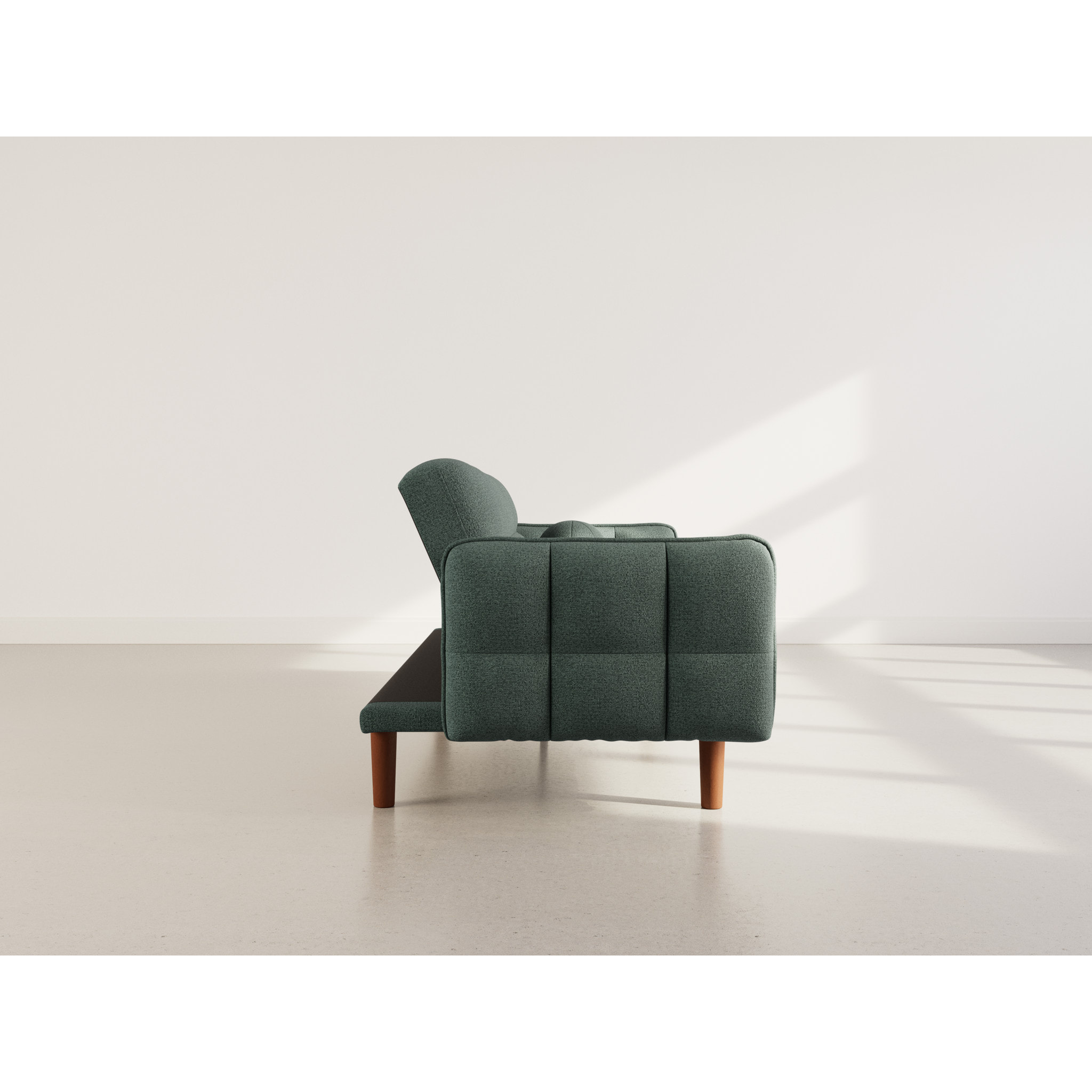 Adam - Canapé convertible clic-clac 2 places en tissu texturé - Vert