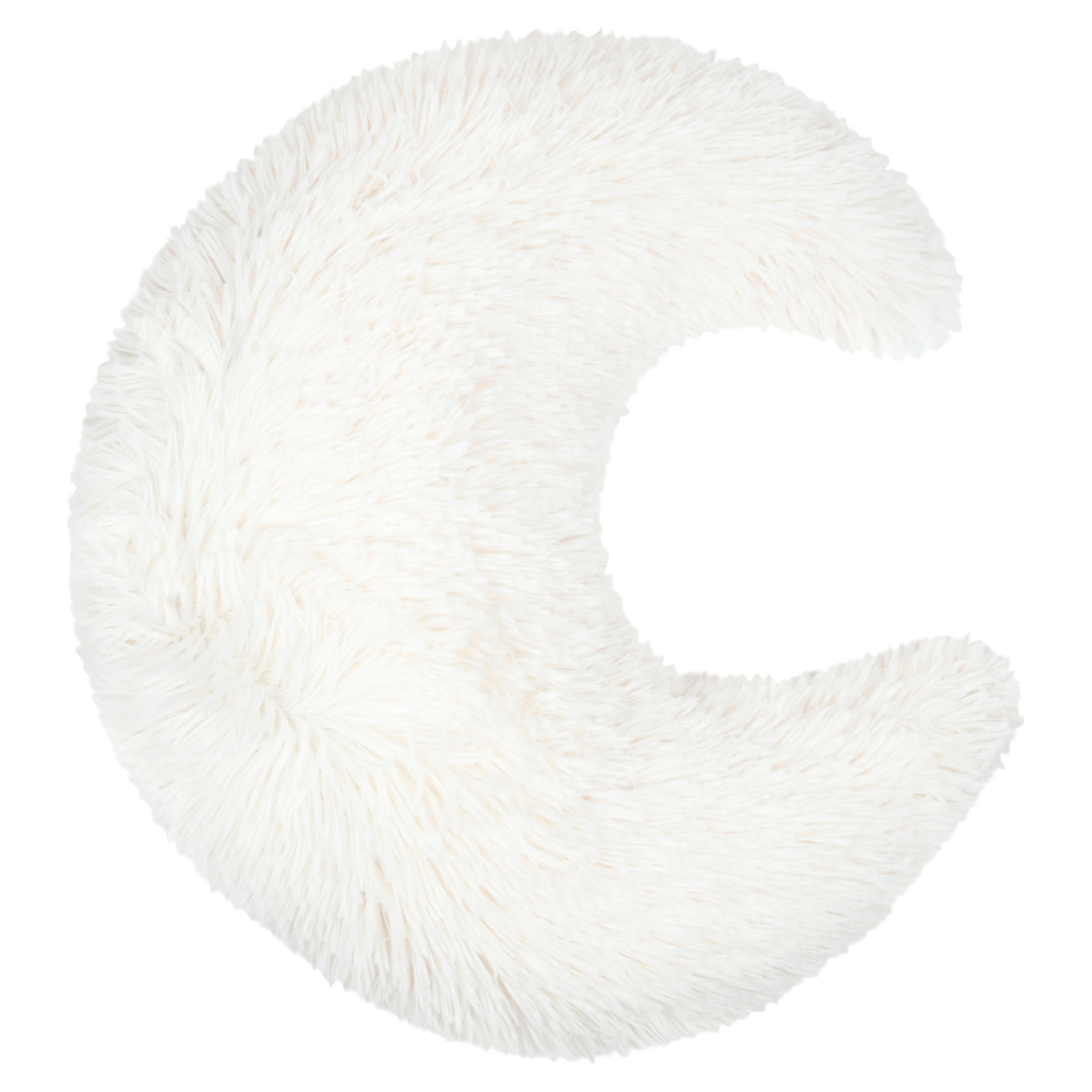 Coussin déco enfant en forme de lune - Ecru