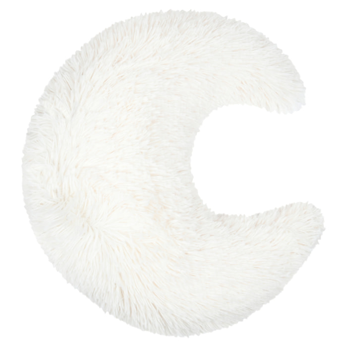 Coussin déco enfant en forme de lune - Ecru
