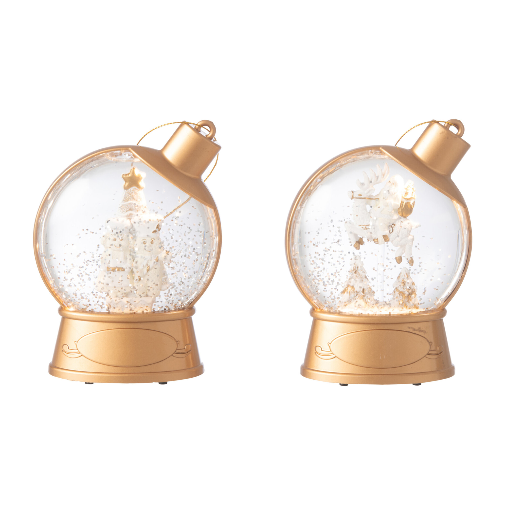 J-Line suspension Pain D'épice + Père Noël - plastique - blanc - 2 pcs