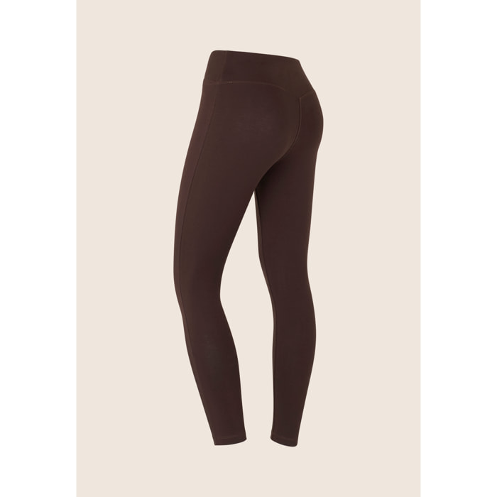 Leggings 7/8 in Jersey Elasticizzato con Vita Regular