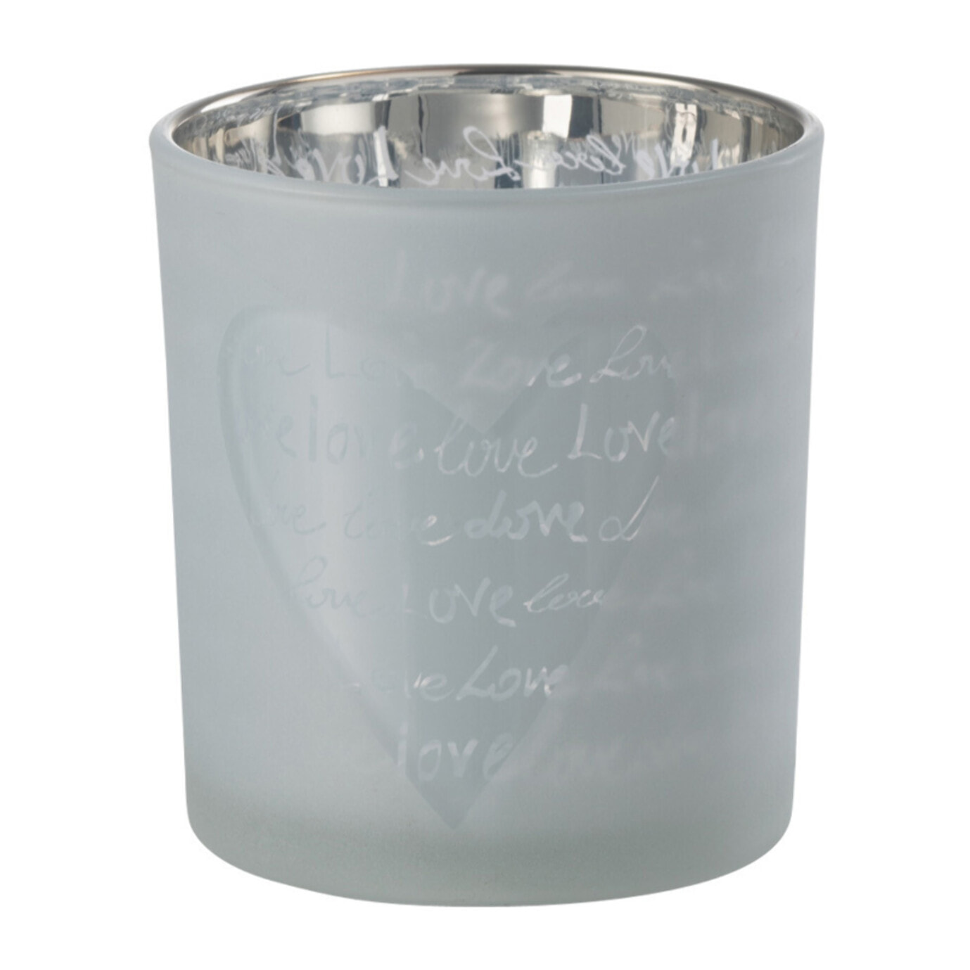J-line photophore Love - verre - blanc - small - 6 pcs