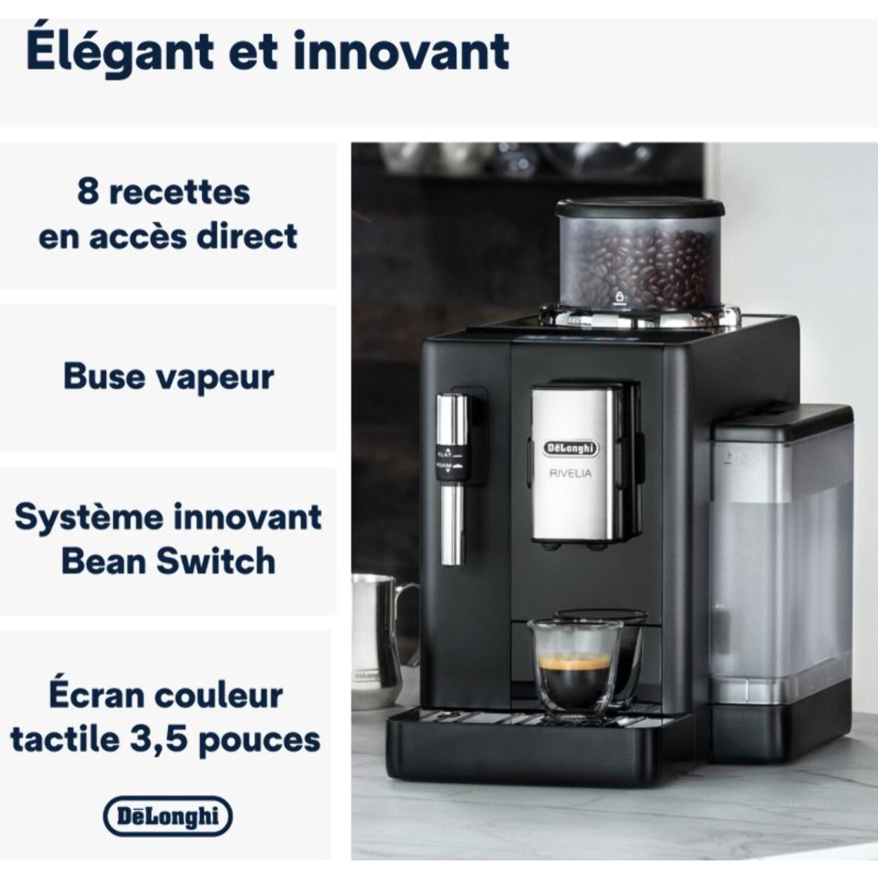 Expresso Broyeur DELONGHI FEB4435.B Rivelia Noire