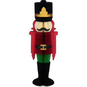 J-Line figurine Casse-Noisette pliable - papier - rouge/vert