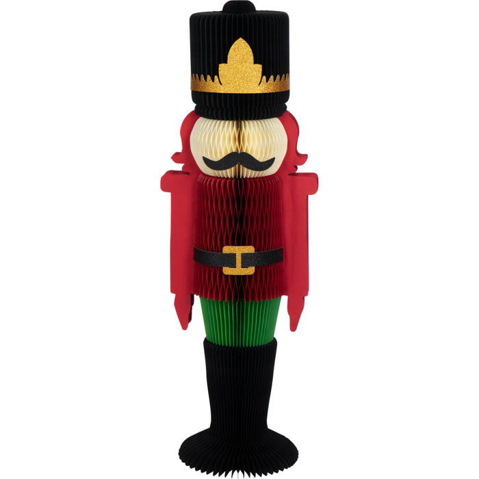 J-Line figurine Casse-Noisette pliable - papier - rouge/vert