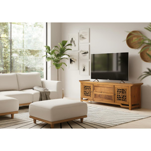 Mueble TV de Madera de Teca 180 Cm Estilo Colonial Oriental