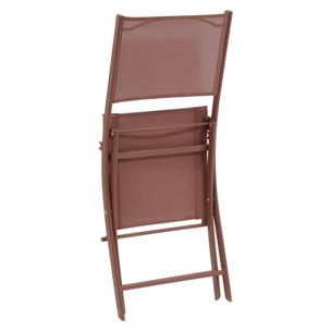 Lot de 4 chaises de jardin Modula pliables acajou