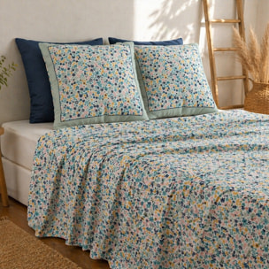 Parure de drap 4pcs avec drap housse 100% coton 57fils mani