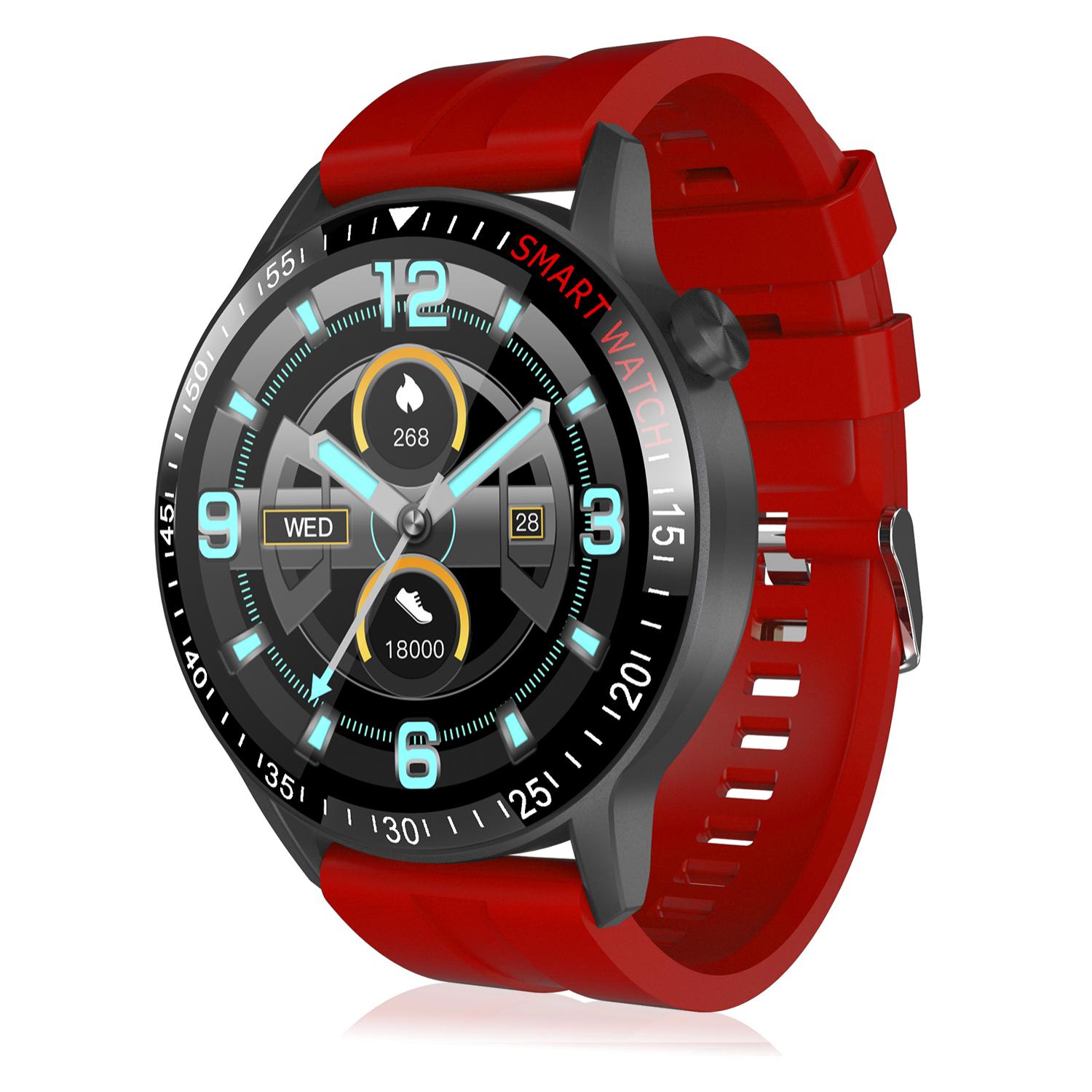 Smartwatch B30 con modalità multisport, cardiofrequenzimetro e sfigmomanometro, notifiche.