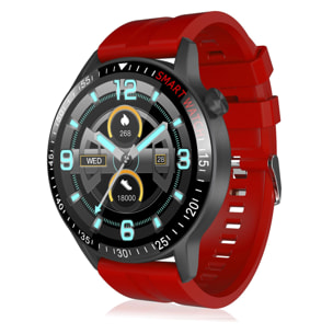 Smartwatch B30 con modalità multisport, cardiofrequenzimetro e sfigmomanometro, notifiche.