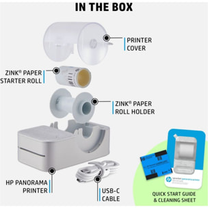 Imprimante photo portable HP Sprocket Panorama Gris