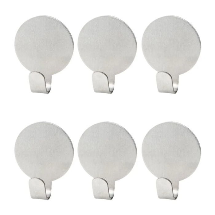 Lot de 6 crochets adhésifs muraux Fackelmann Tecno