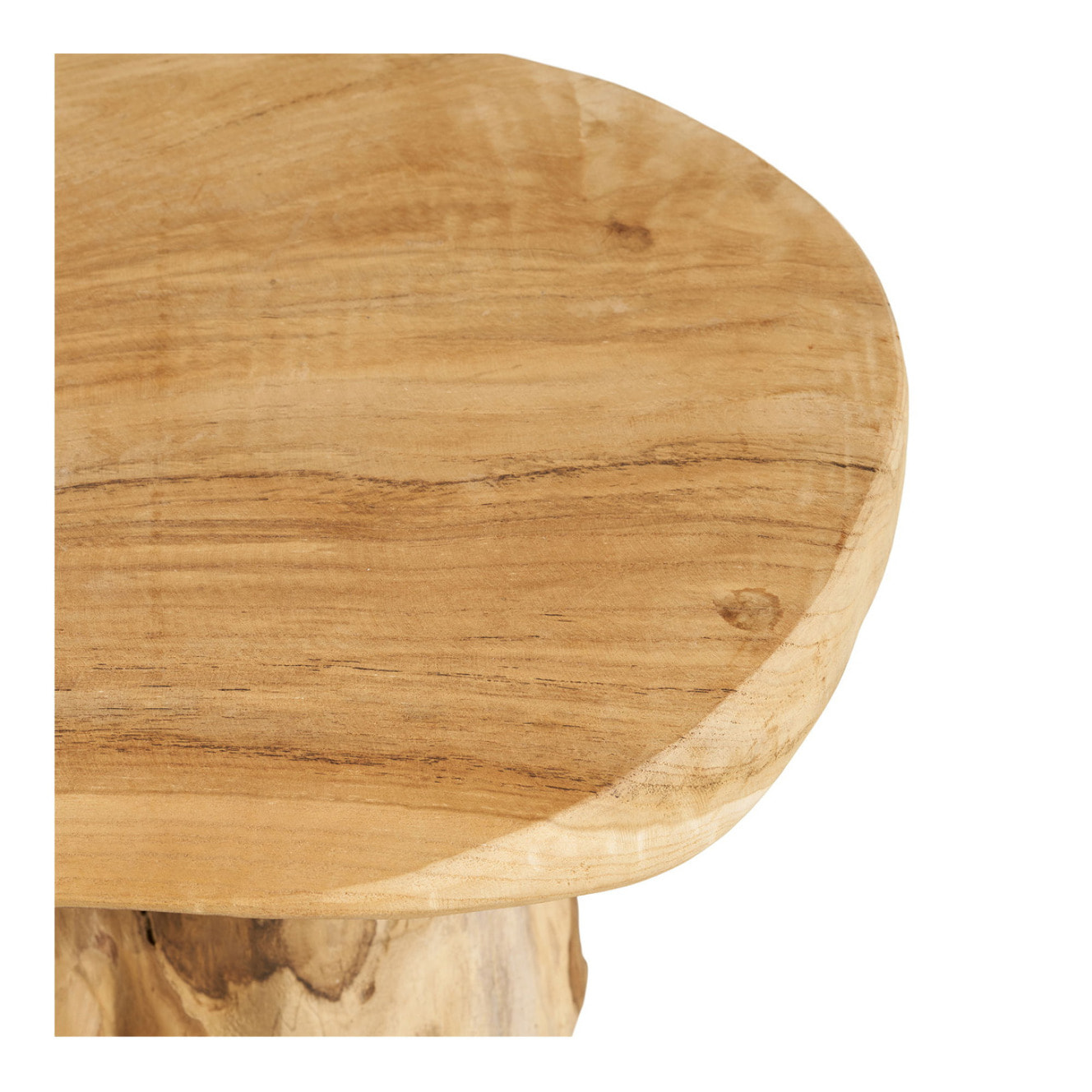 Palena - Tavolino d'appoggio in teak naturale ø40x45 cm