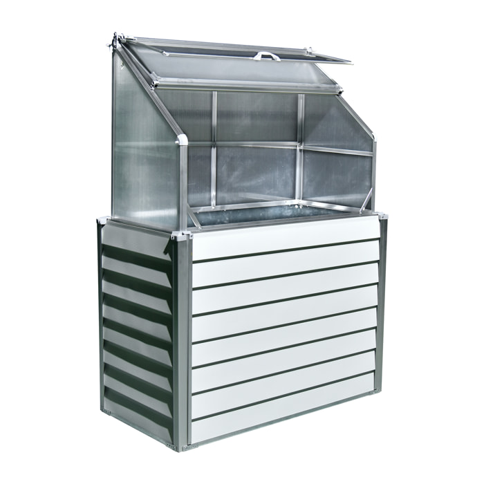 STRETTO - Mini-serre de jardin en acier galvanisé blanc