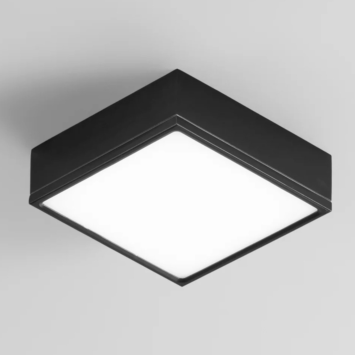 Plafoniera LED KLIO quadrata nera 22W 4000K (Luce naturale) 17 cm.