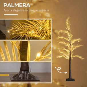 Lámpara de Pie de Palmera con 150 Luces LED IP44 Blanco Cálido 21x21x150 cm