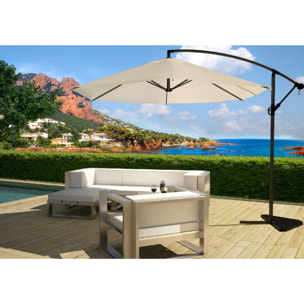 Parasol déporté Ø 3m écru FREY
