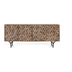 Aparador de Madera de Mango Estilo Contemporáneo Geométrico