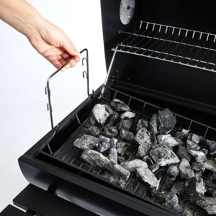 Barbecue charbon ESSENTIELB EBCA1 noir sur chariot, 62x35 cm