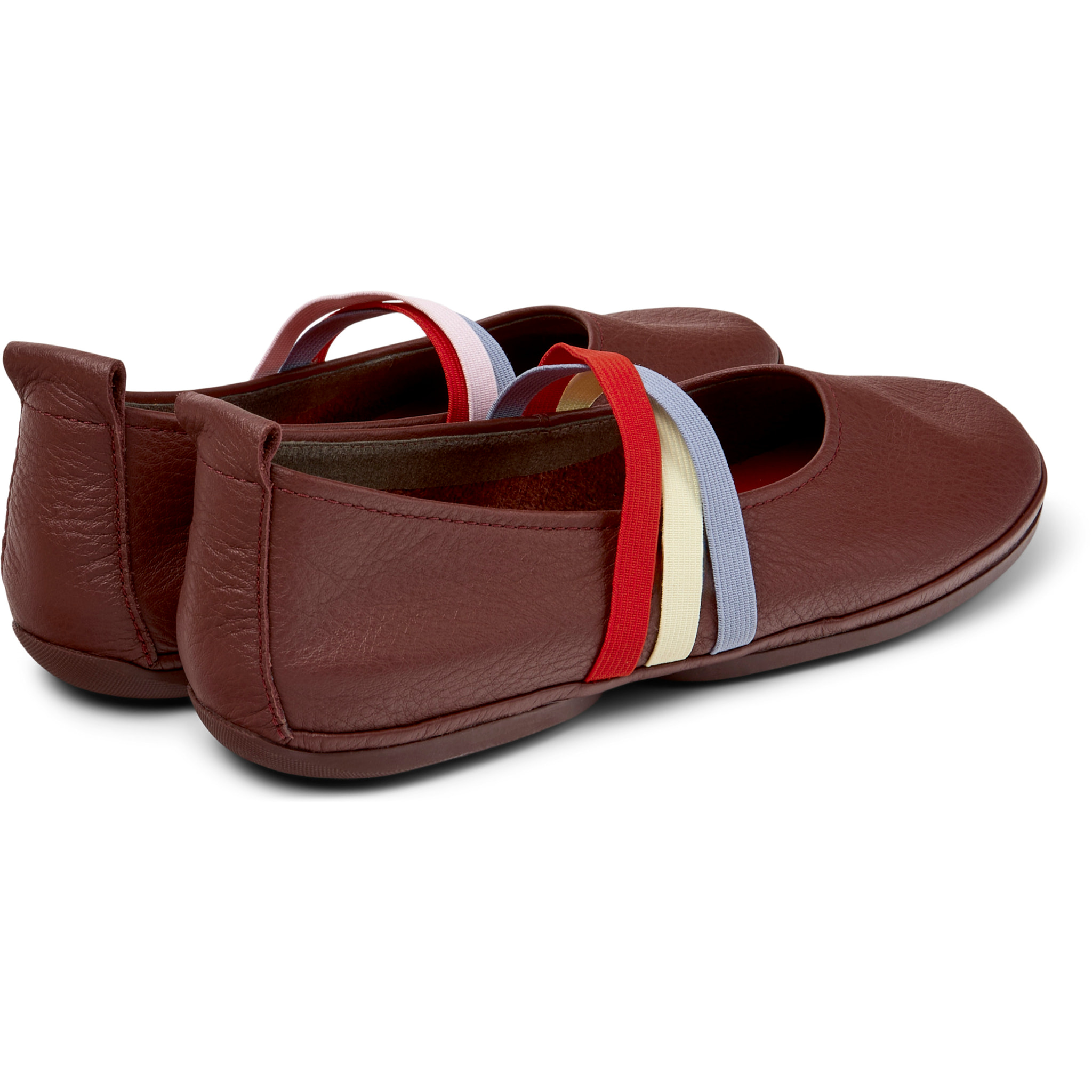 Ballerini - CAMPER Right Nina Twins - Bordeaux - Pelle liscia