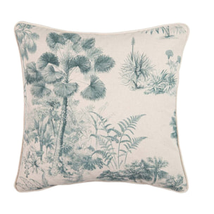 Cojin Lino Naturaleza Azul 45x13x45 Cm