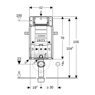 Bâti-support WC mural Geberit Kombifix UP 320 (110.300.00.5)