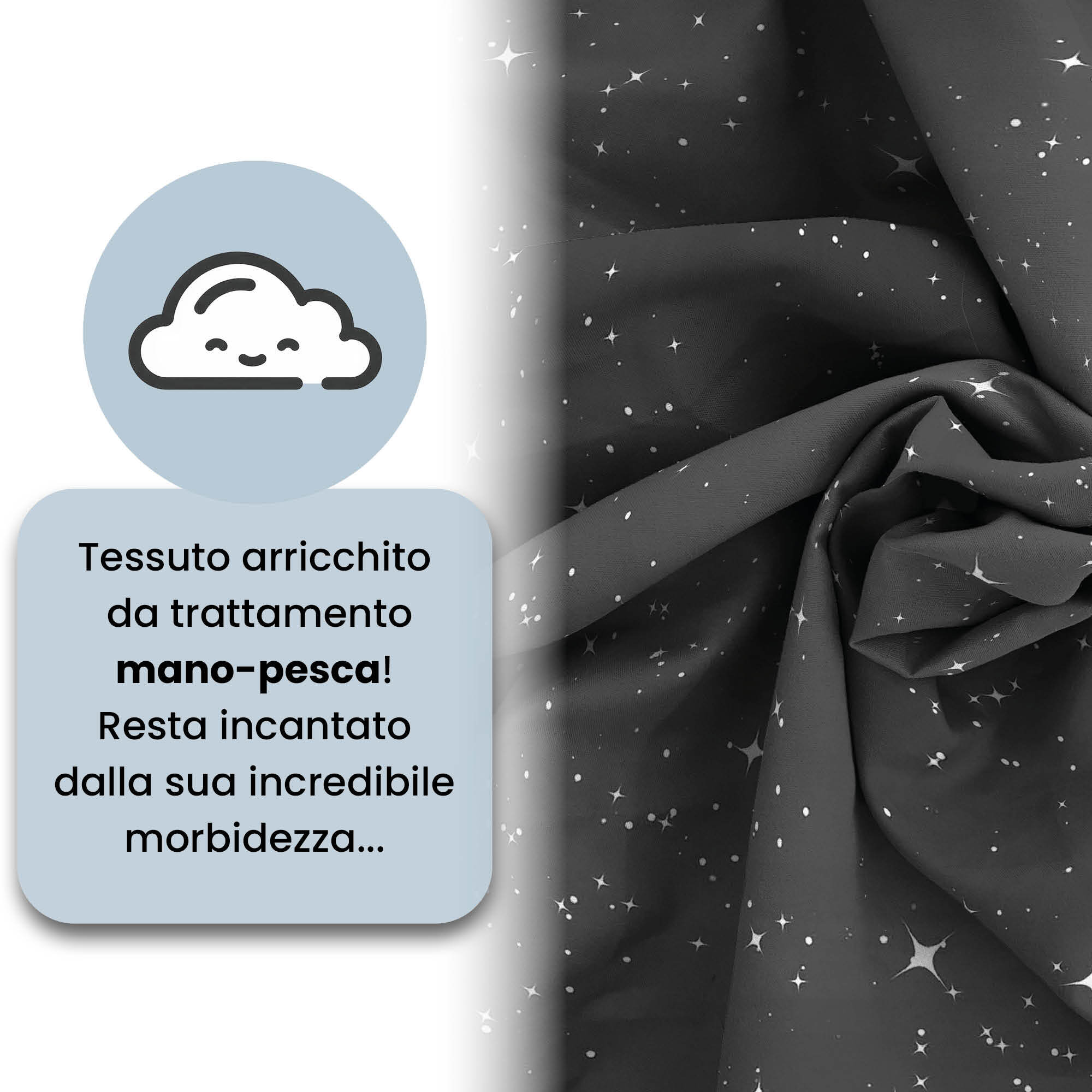 COPRIPIUMINO FASHION, 100% Microfibra, No Stiro - STARS GRIGIO
