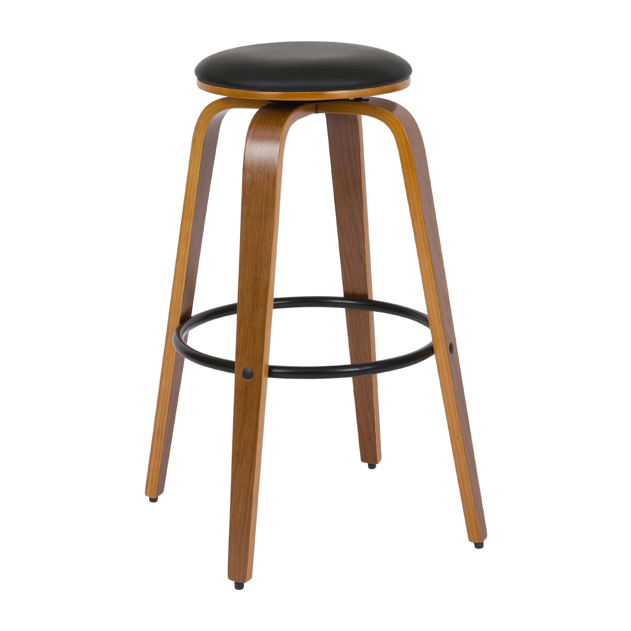 Lot de 2 tabourets de bar 78 cm en cuir synthétique noir - Arthus