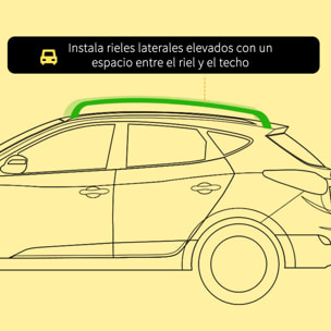Barras de Techo Universales para Vehículos Bacas Portaequipajes Coche Automóvil con 123,5 cm Rieles de Aluminio y Cerradura Carga 75 kg Plata