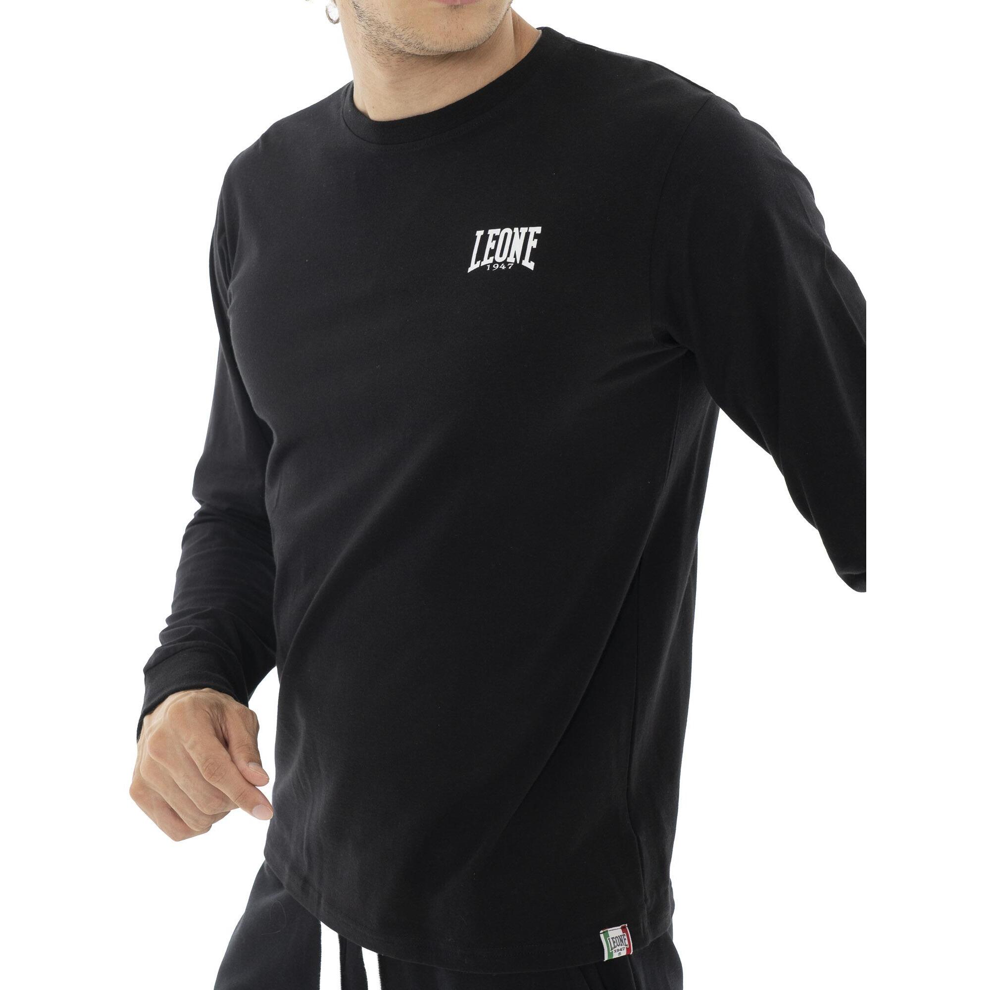 T-shirt a manica lunga con logo piccolo "Basic"