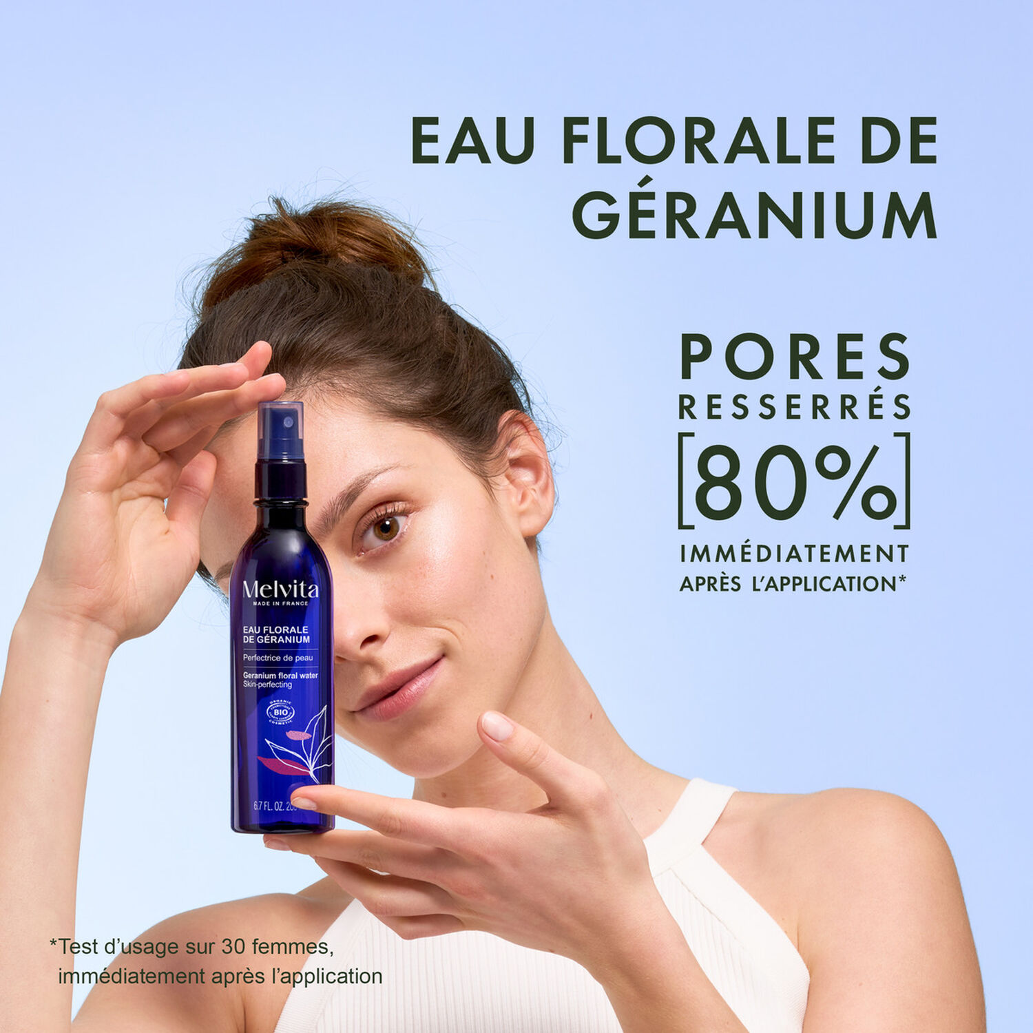 Eau Florale de Géranium Bio - Affine le Grain de Peau 200 ml