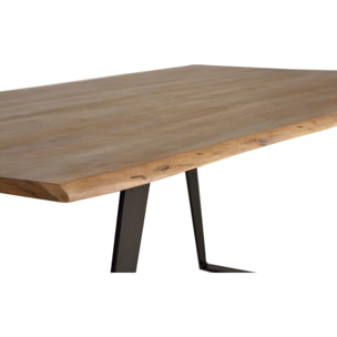 Mesas de Comedor de Madera de Acacia 205 Cm Estilo Industrial Moderno