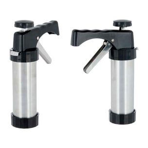 Sac a poche pistola in acciaio inossidabile con 16 accessori.