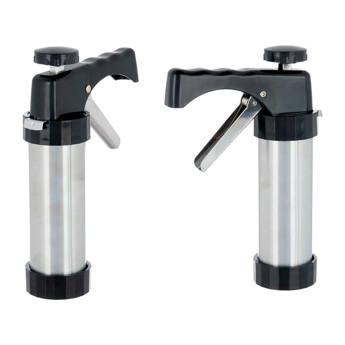 Sac a poche pistola in acciaio inossidabile con 16 accessori.