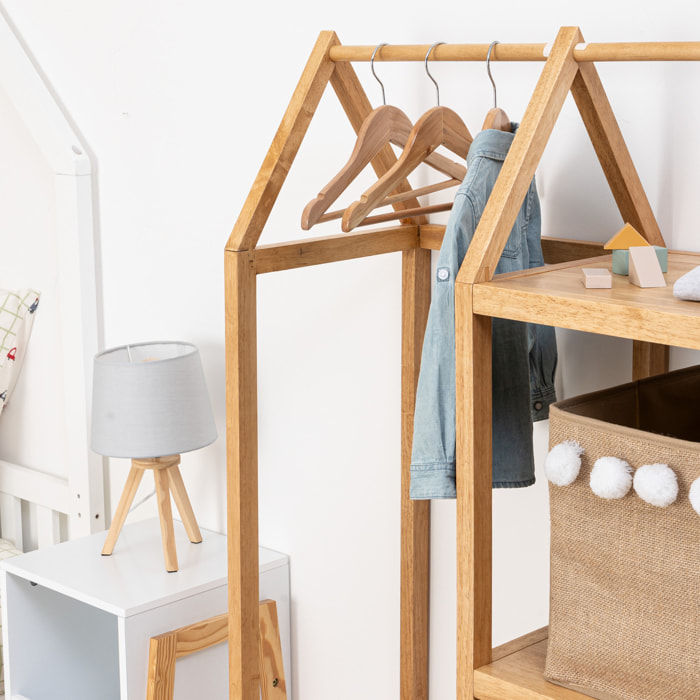 Lot de 4 cintres enfant bois H19cm