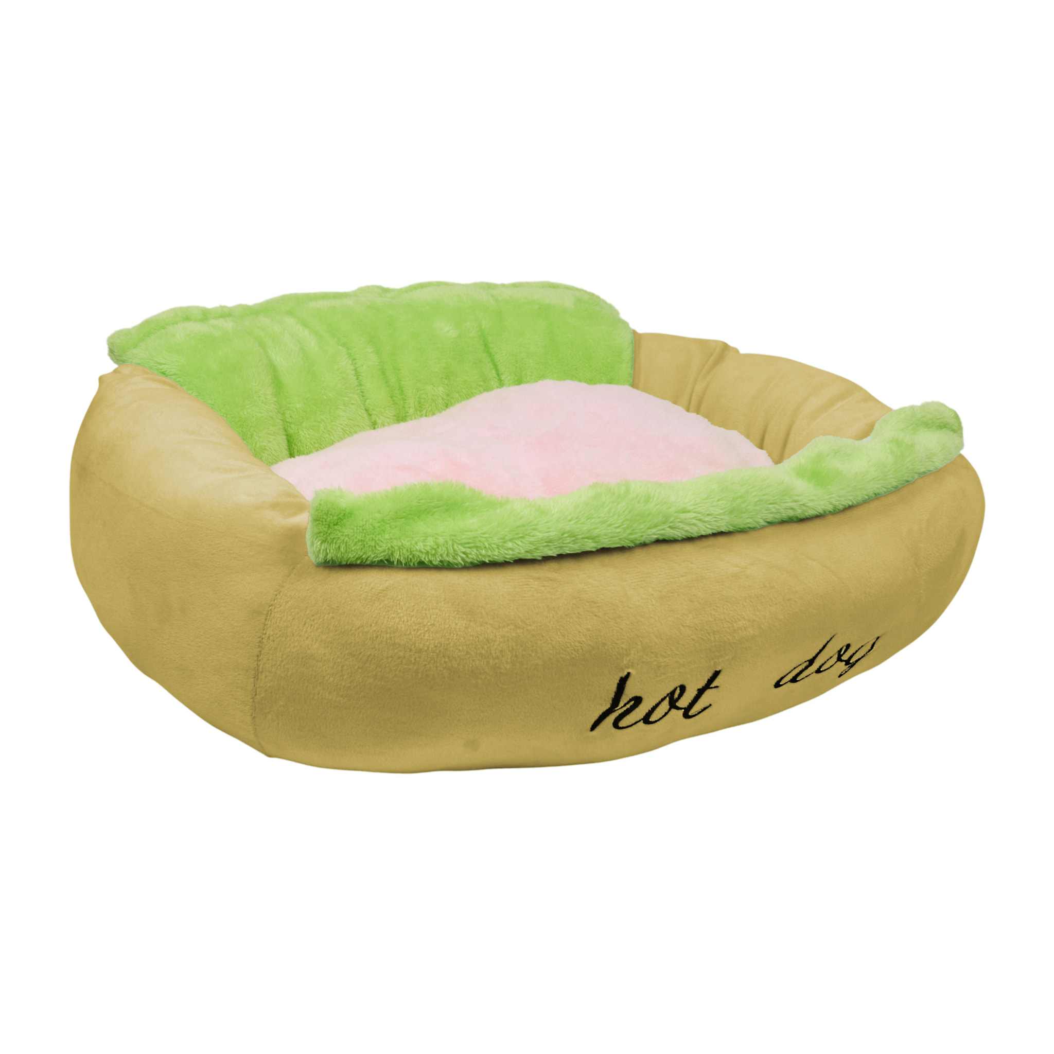 Coussin - THE CONCEPT FACTORY - Hot Dog - Design Ludique - Vert et Jaune