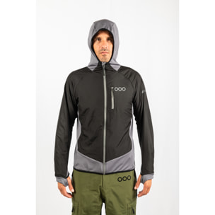 Chaqueta ECOActive Light Insulated Hybrid Jacket with cap marca ECOON - Negro / Gris