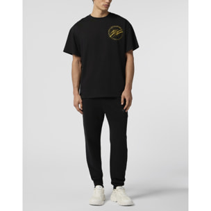 PLEIN SPORT Round Neck T-Shirt Chrome Scratch Edition