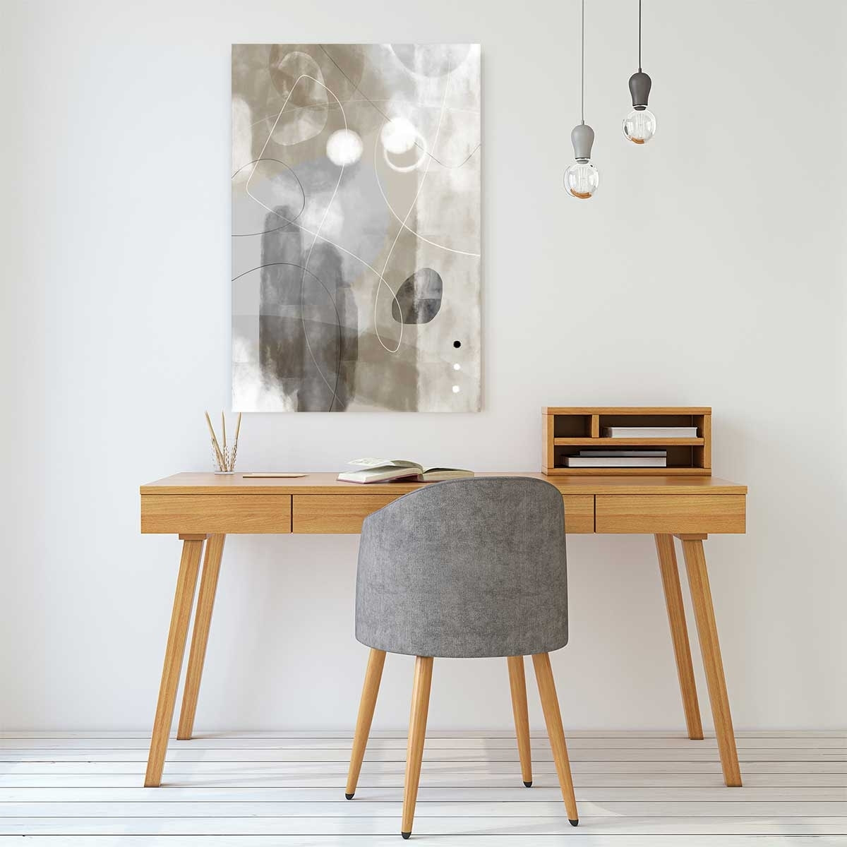 Tableau abstrait et soft line n°3 Toile imprimée