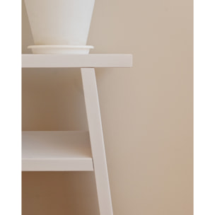 Table basse en bois massif blanc 60x20cm Hauteur: 60 Longueur: 30 Largeur: 20