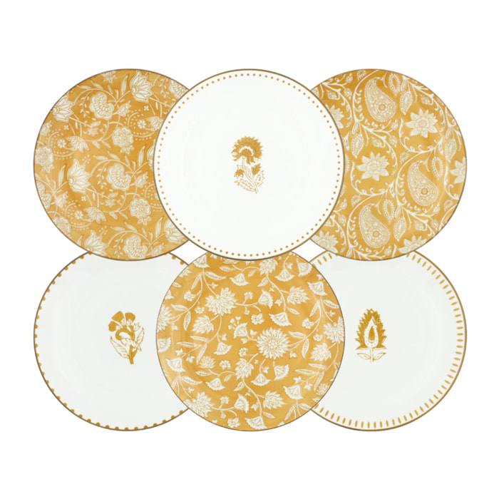 Lot de 6 assiettes à dessert, AMBRE