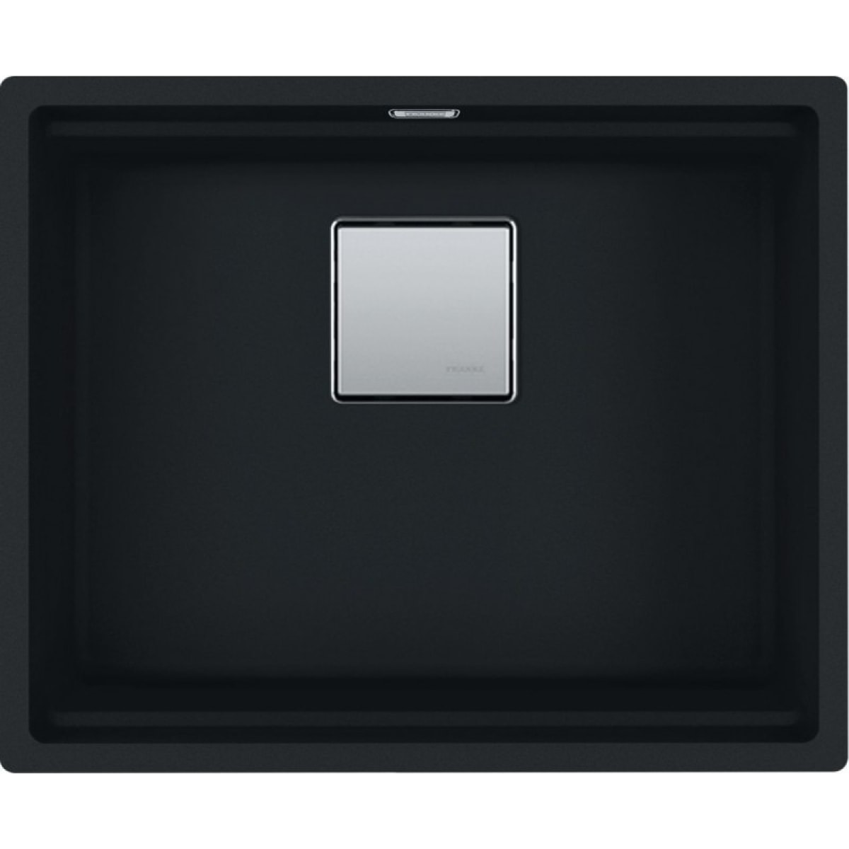 Set Kubus Evier sous plan 56x46cm Fragranit+, Noir mat + Mitigeur col de cygne, Noir mat avec douchette extractible