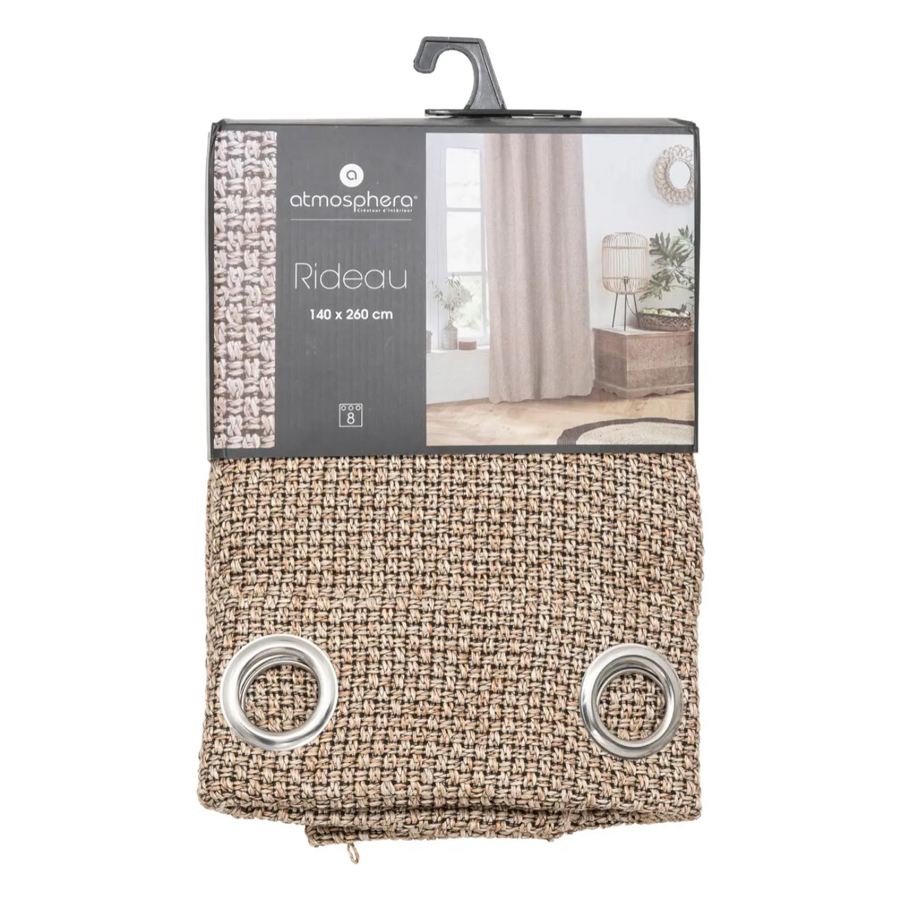 Rideau "Wild" beige 140x260cm