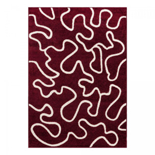 Tapis salon, motif abstrait en relief, graphique et tendance