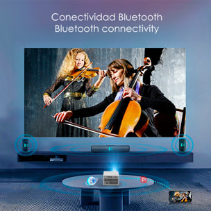 Proiettore LCD X8, supporto 4K UHD, duplicazione dello schermo per iOS e Android.